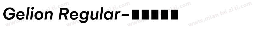 Gelion Regular字体转换